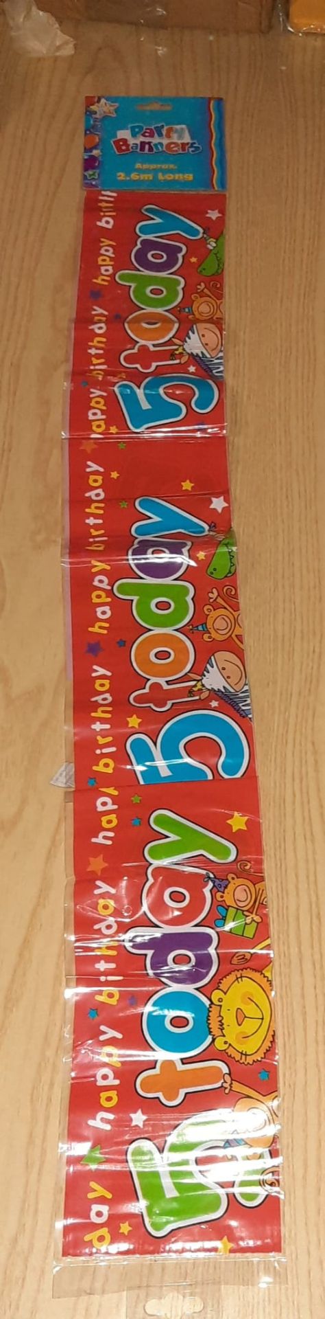 RRP £109.92 - X 48 - 5 TODAY BIRTHDAY BANNERS - APPROX SIZE: 2.6 METERS - NEW & BOXED.