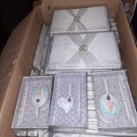 X 14 BUTTERFLY GUEST BOOKS & X 4 RECEPTION PENS - ALL BOXED AND NEW.