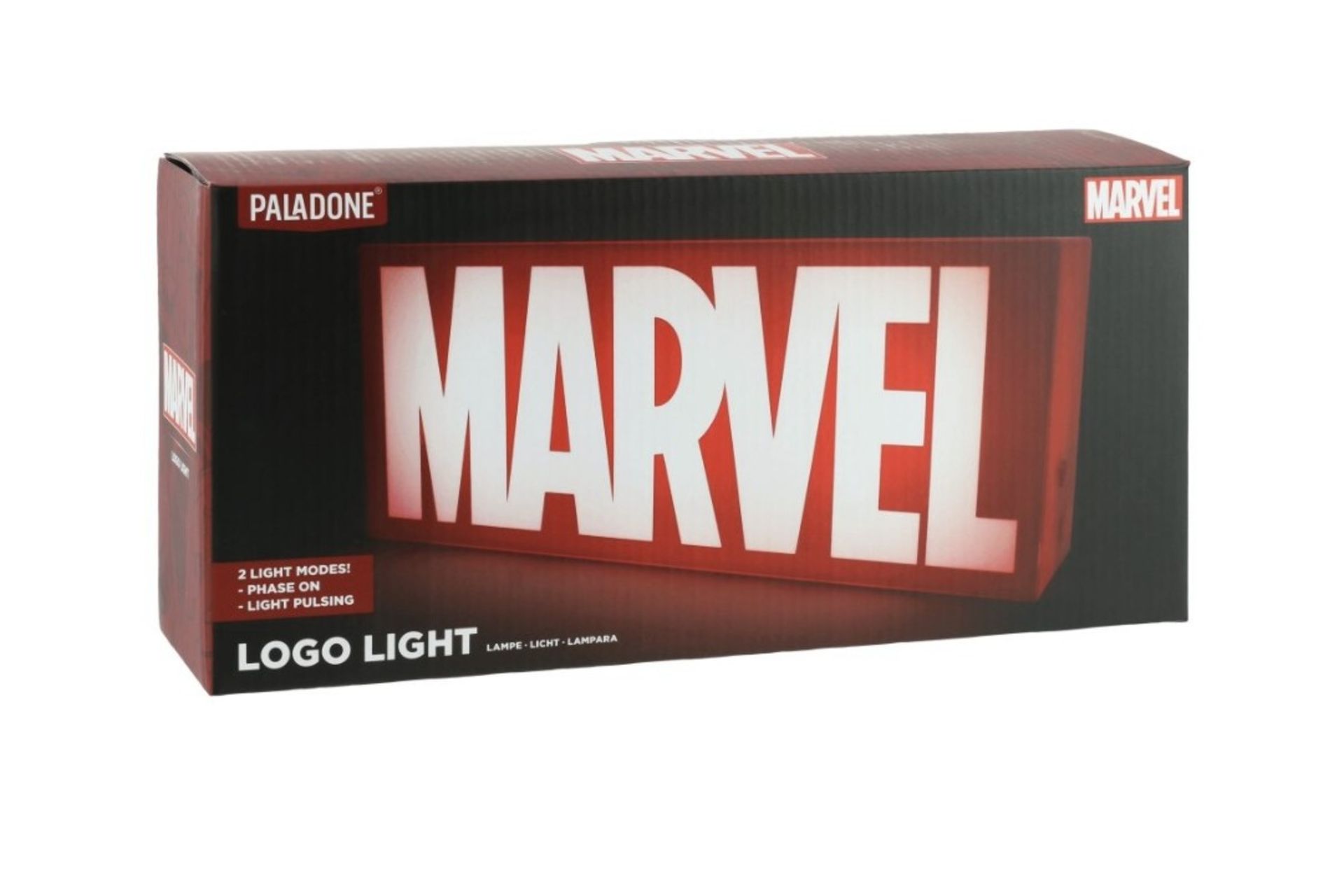 RRP £60 - X 3 Paladone Marvel Logo Light- Please note that this a customer return stock, see T/C for