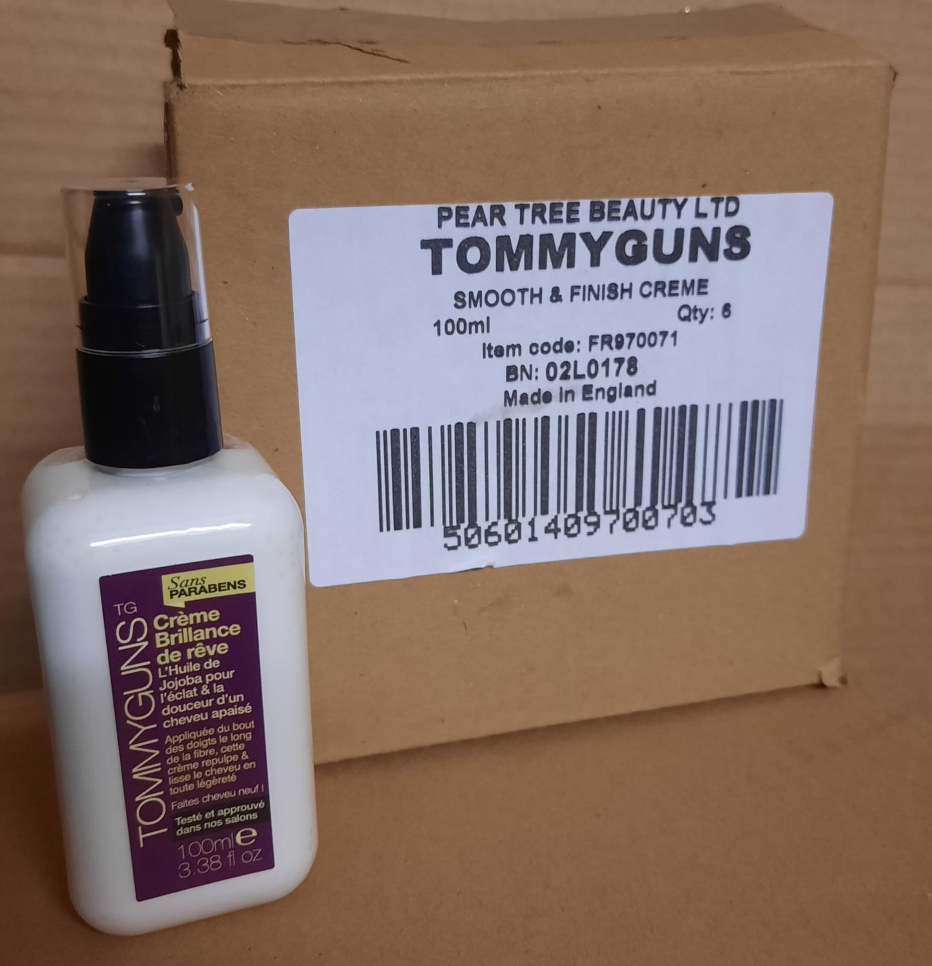 RRP £334.80 - X 4 BOXES OF 6 TOMMYGUNS SMOOTH & FINISH CRÈME PARABEN FREE. 100ML.