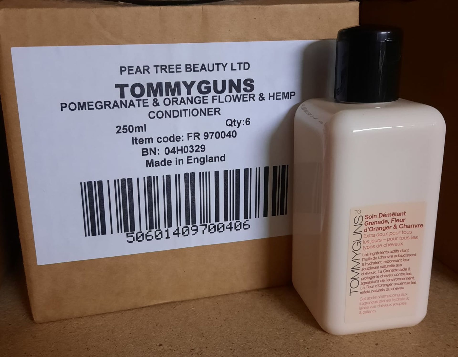 RRP £118.80 - X 4 BOXES OF 6 TOMMYGUNS POMEGRANATE ORANGE FLOWER & HEMP CONDITIONER FOR TYPE OF