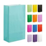 X 500 PAPER PARTY BAGS IN VARIOUS COLOURS SIZES:6.5X11.5X24 CM SALEROOM ON MID OF ROW (C). ALL NEW &