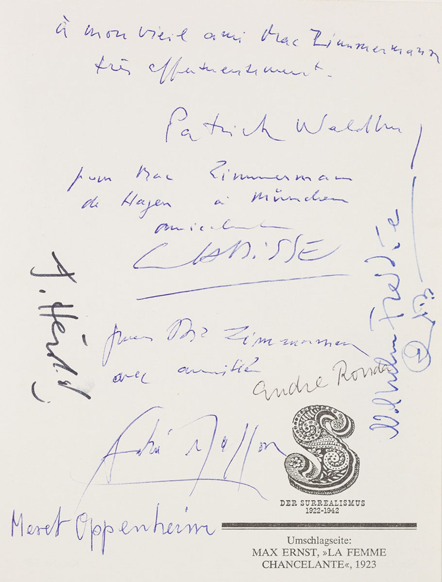 Autograph. – P. Waldberg