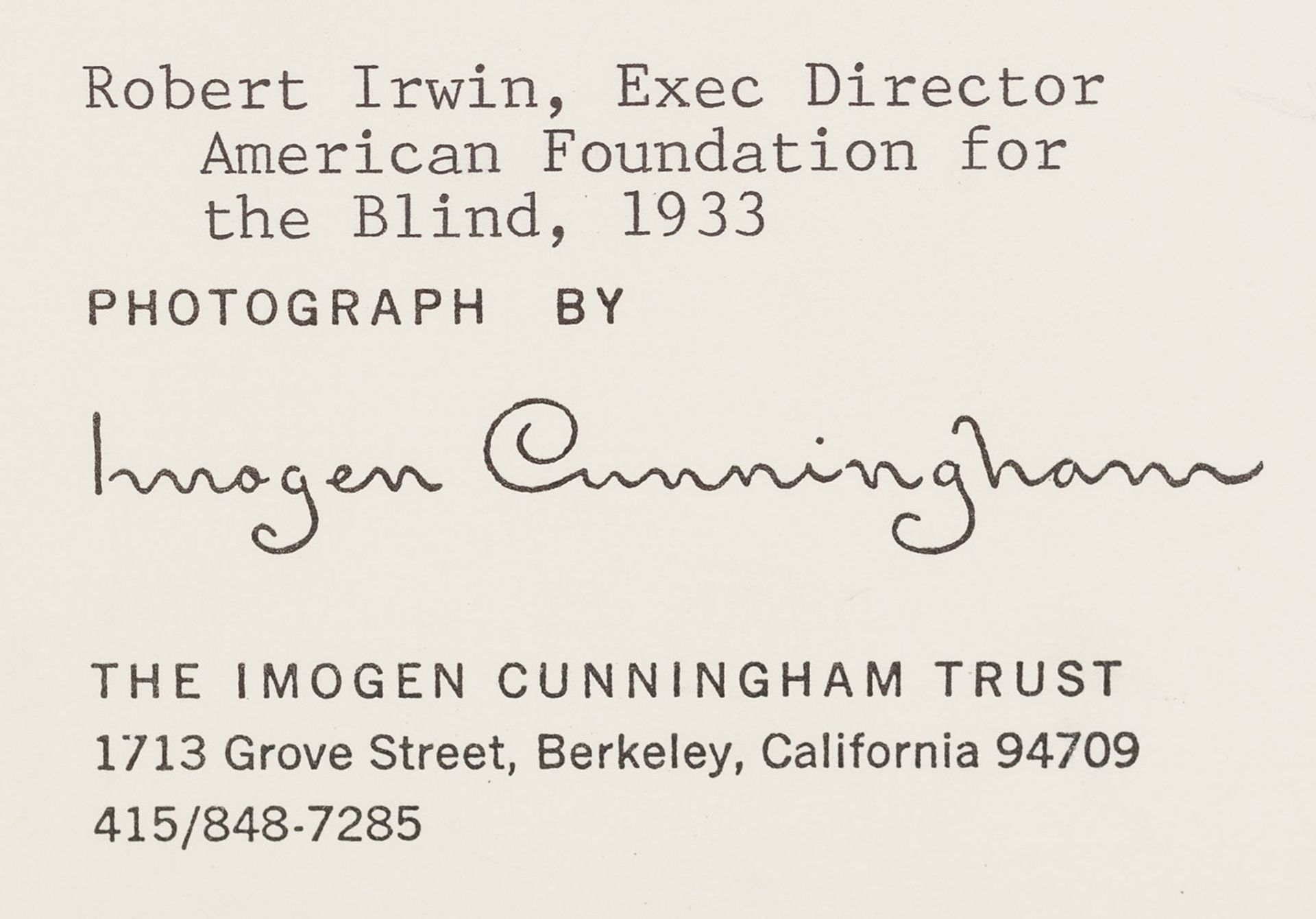 Imogen Cunningham 1883-1976 - Bild 2 aus 2