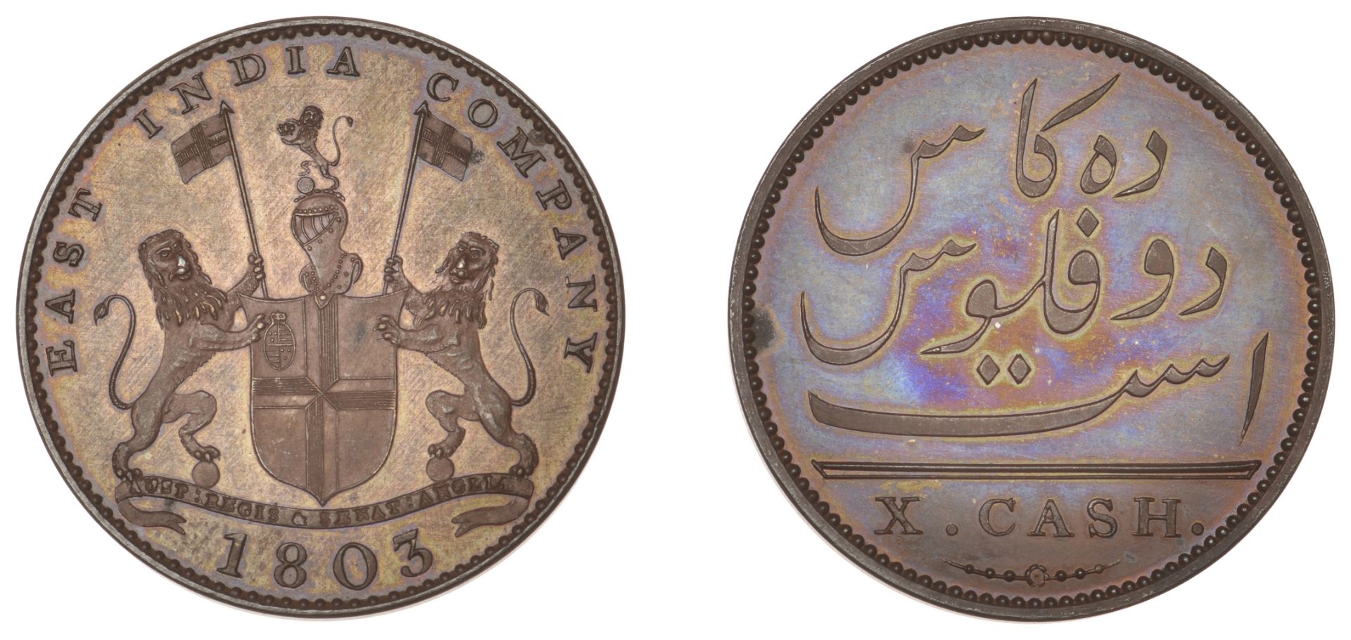 East India Company, Madras Presidency, European Minting, 1803-8, Soho, bronzed-copper Proof...