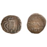 East India Company, Bombay Presidency, Early coinages: English design, copper Half-Pice in t...