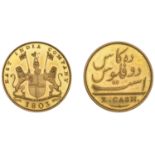 East India Company, Madras Presidency, European Minting, 1803-8, Soho, gilt-copper Proof 10...
