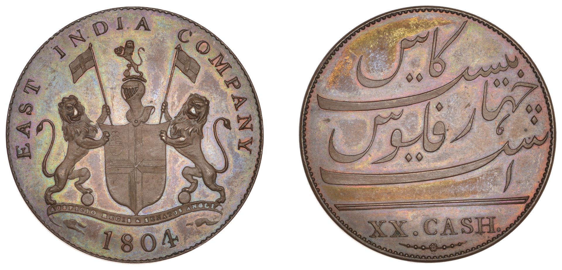 East India Company, Madras Presidency, European Minting, 1803-8, Soho, bronzed-copper Proof...