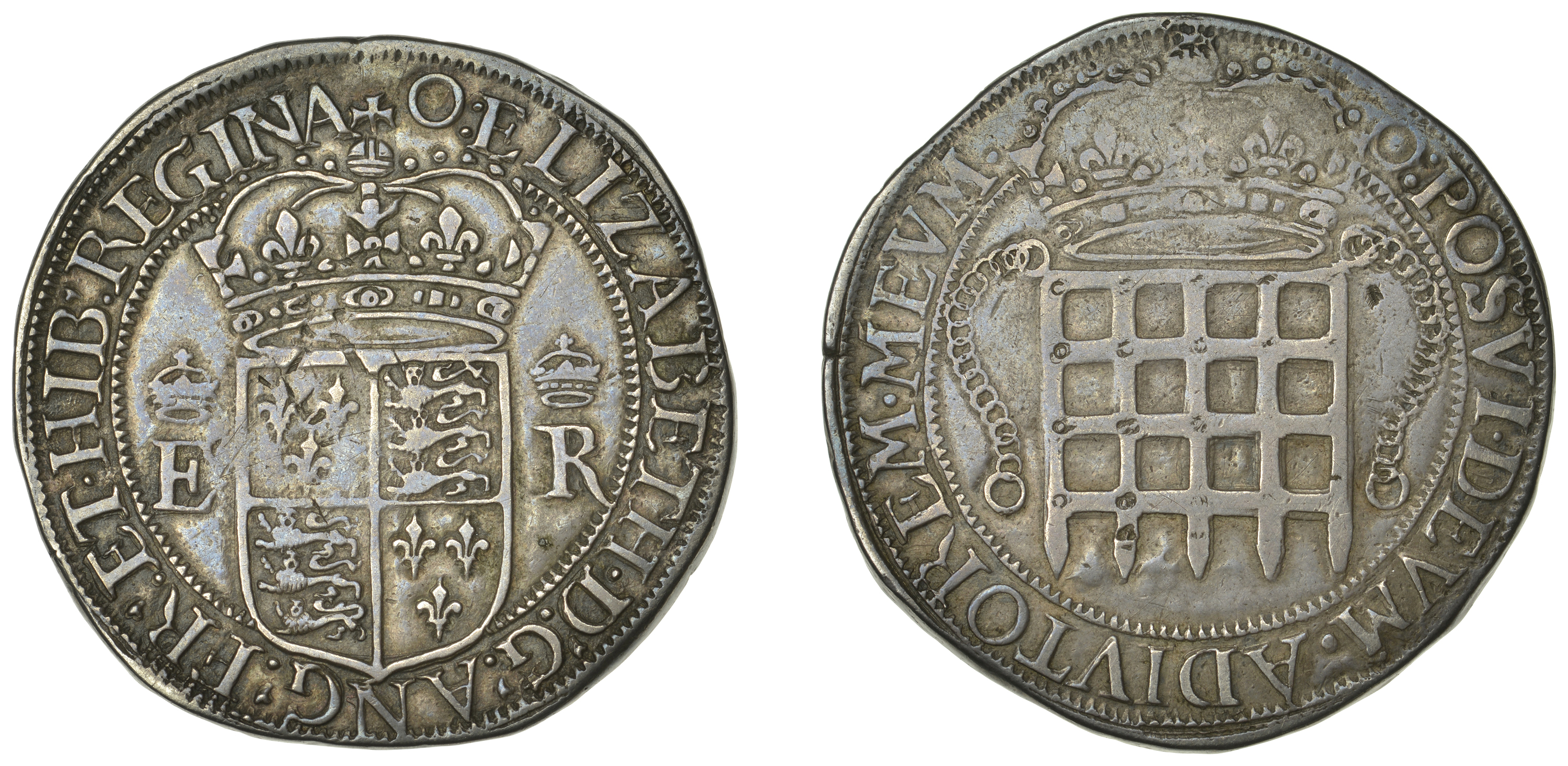 East India Company, Portcullis issues, Elizabeth I (1558-1603), silver Eight Testerns or Dol...