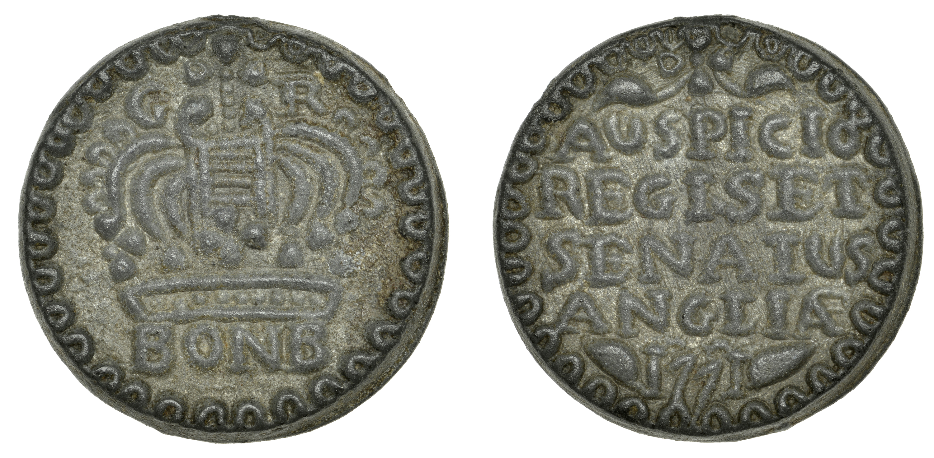 East India Company, Bombay Presidency, Early coinages: English design, zinc Double-Pice, 177...
