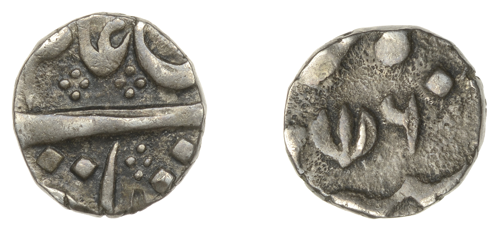 East India Company, Madras Presidency, Early coinages: Mughal style, Arkat, silver Eighth-Ru...