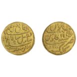 East India Company, Bengal Presidency, A jeweller's copy of a Murshidabad gold Half-Mohur, y...