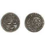 East India Company, Bombay Presidency, Early coinages: English design, silver Anglina, type...