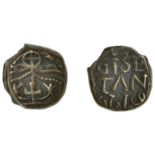 East India Company, Bombay Presidency, Early coinages: English design, copper Half-Pice, Sta...