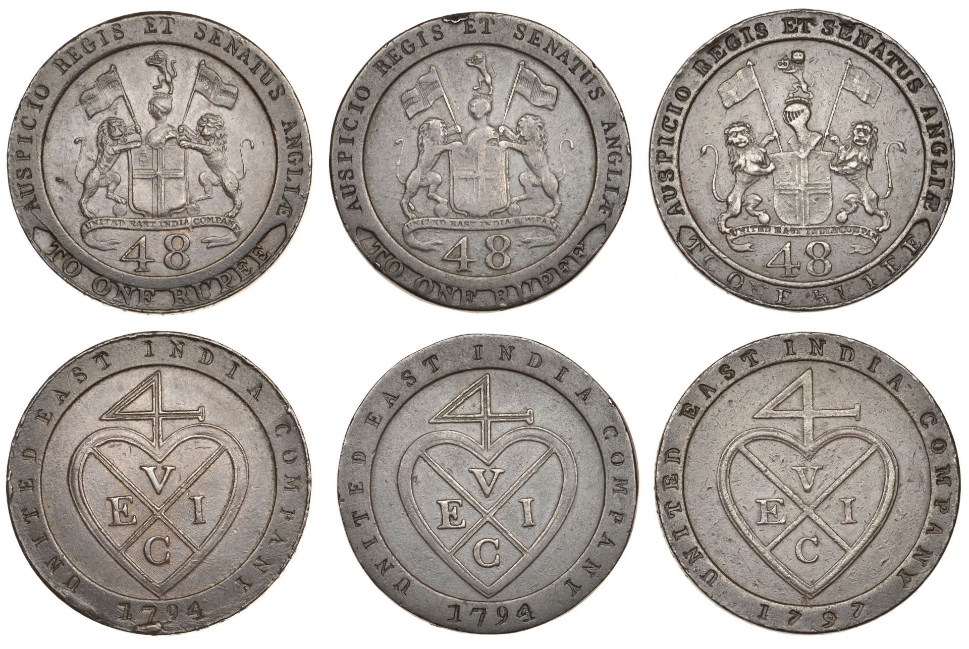 East India Company, Madras Presidency, Northern Circars: European style coinages, Soho, copp...