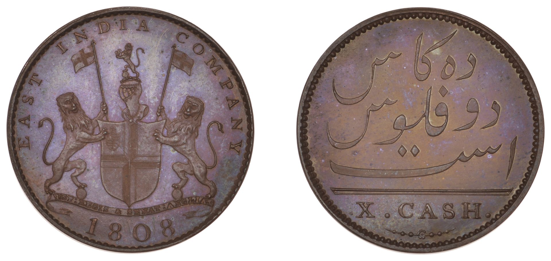 East India Company, Madras Presidency, European Minting, 1803-8, Soho, bronzed-copper Proof...