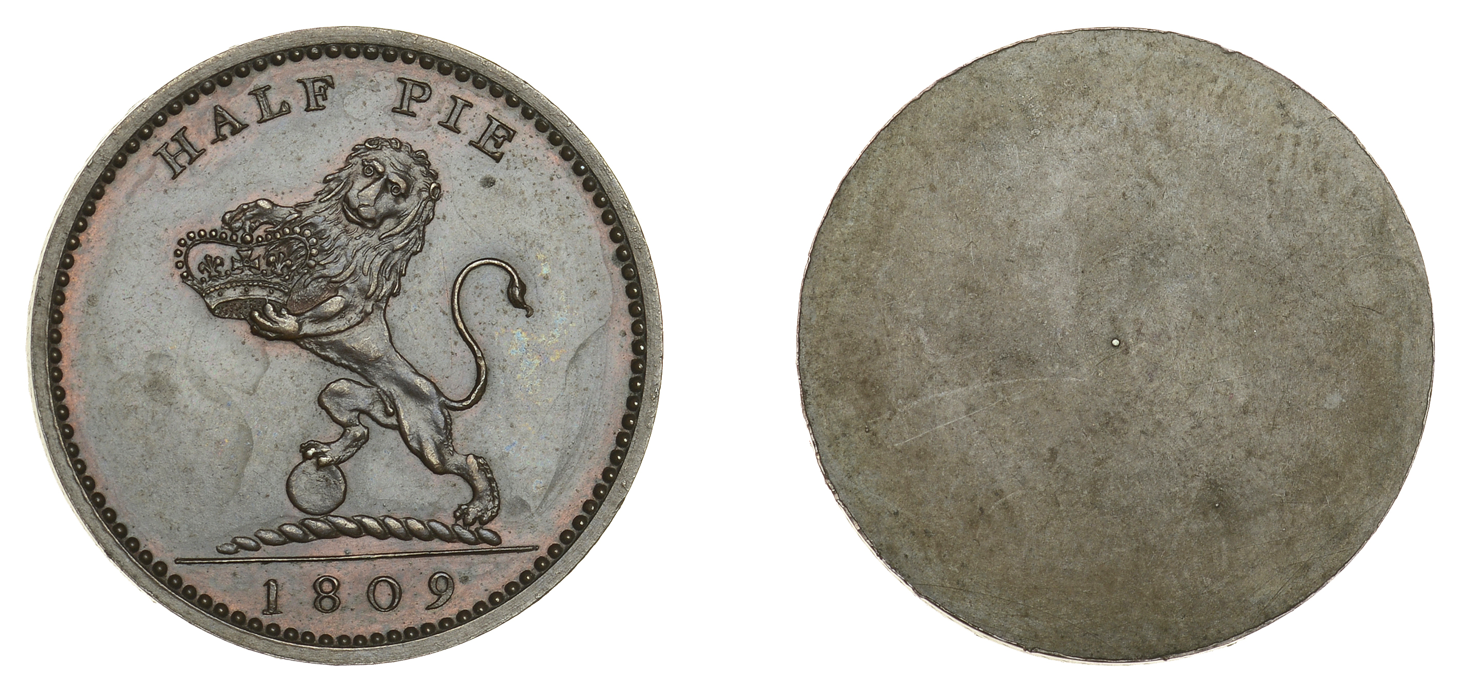 East India Company, Bengal Presidency, European Minting, Soho, uniface copper Trial or Patte...