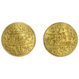 East India Company, Bengal Presidency, A jeweller's copy of a Murshidabad gold Half-Mohur, y...