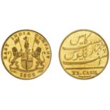 East India Company, Madras Presidency, European Minting, 1803-8, Soho, gilt-copper Proof 20...