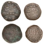 East India Company, Bombay Presidency, Early coinages: English design, copper Copperoons (2)...
