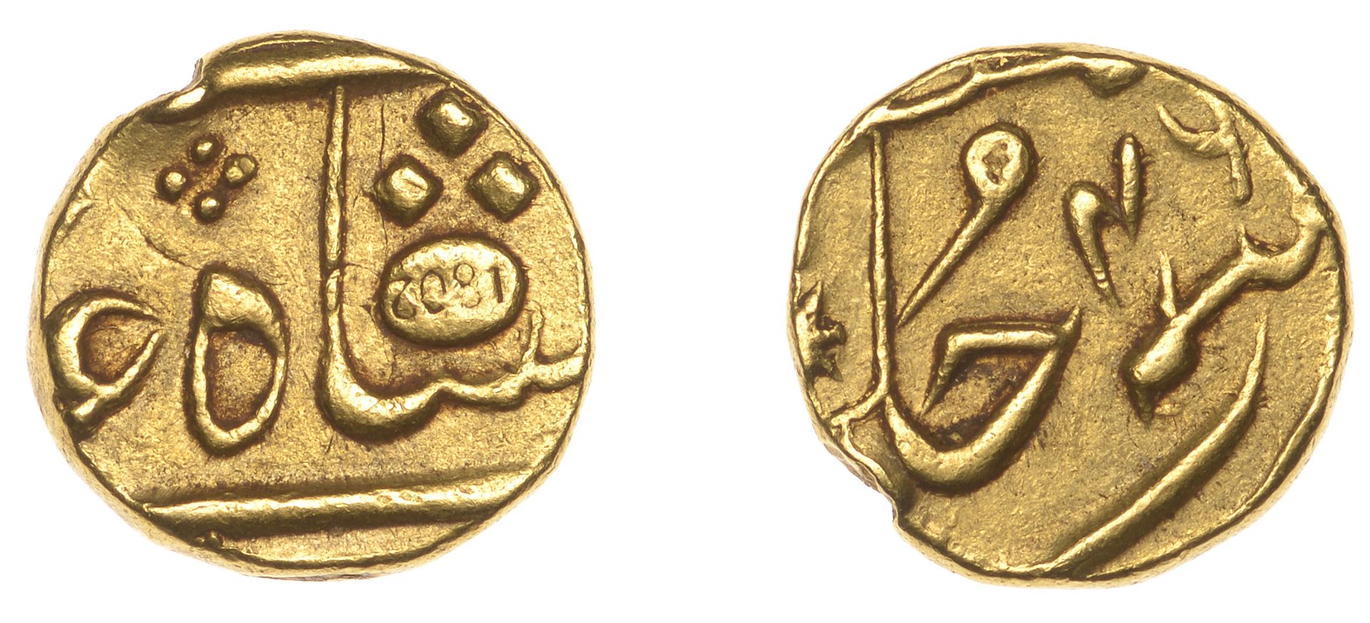 East India Company, Bombay Presidency, Later coinages: Moghul style, gold Panchia or Third-M...