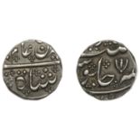 East India Company, Madras Presidency, Early coinages: Mughal style, Arkat, silver Half-Rupe...