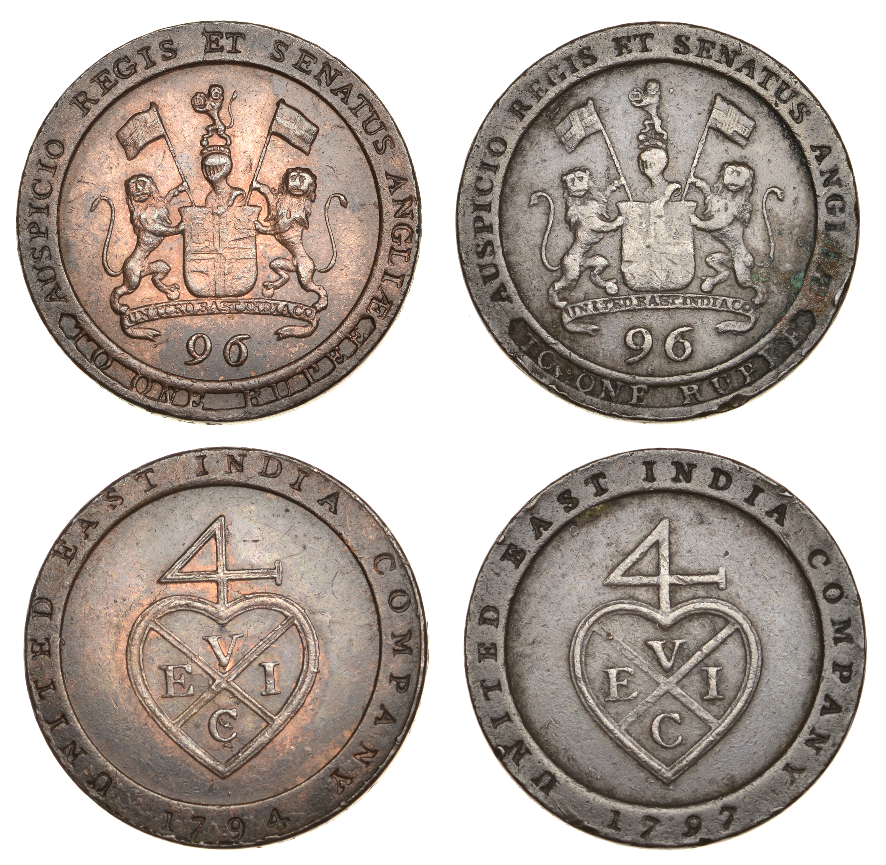 East India Company, Madras Presidency, Northern Circars: European style coinages, Soho, copp...