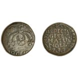 East India Company, Bombay Presidency, Early coinages: English design, copper Double-Pice in...