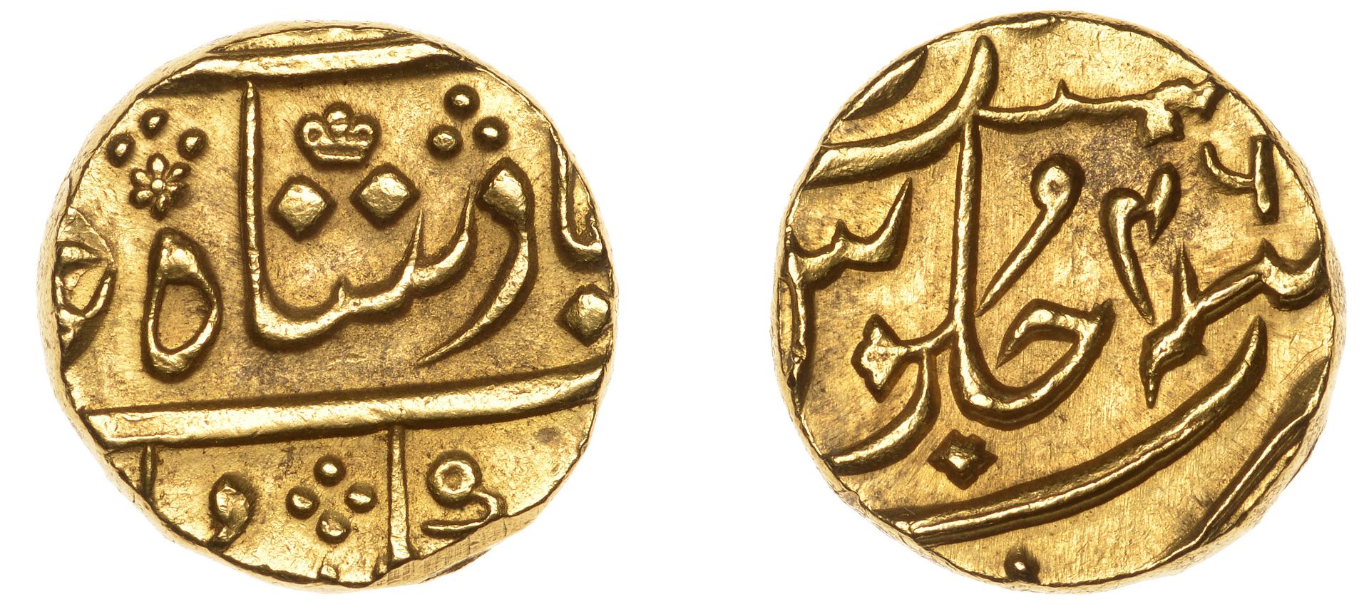 East India Company, Bombay Presidency, Later coinages: Moghul style, gold Mohur, Bombay [but...