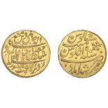 East India Company, Bengal Presidency, Calcutta Mint: First milled issue, gold Mohur in the...
