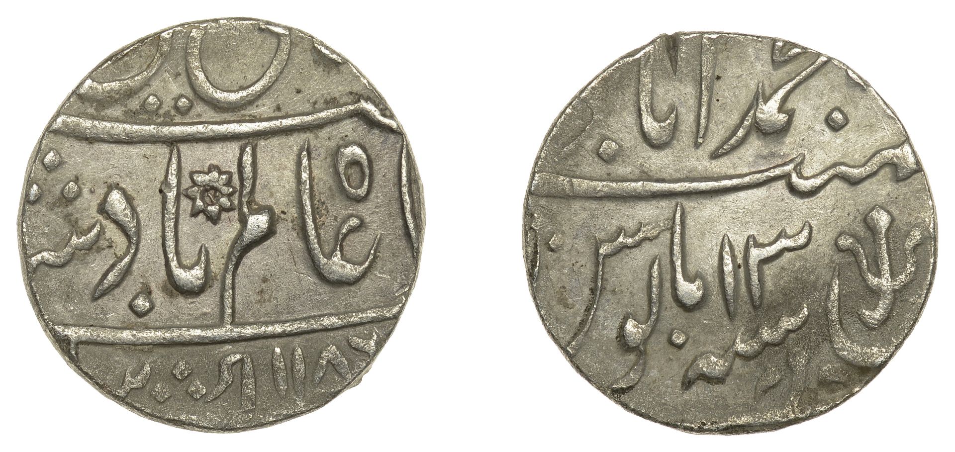 East India Company, Princely States, AWADH, silver Rupee, in the name of Shah 'Alam II (1174...