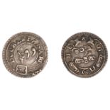 East India Company, Madras Presidency, Reformation 1807-18, silver Double-Fanam, second issu...