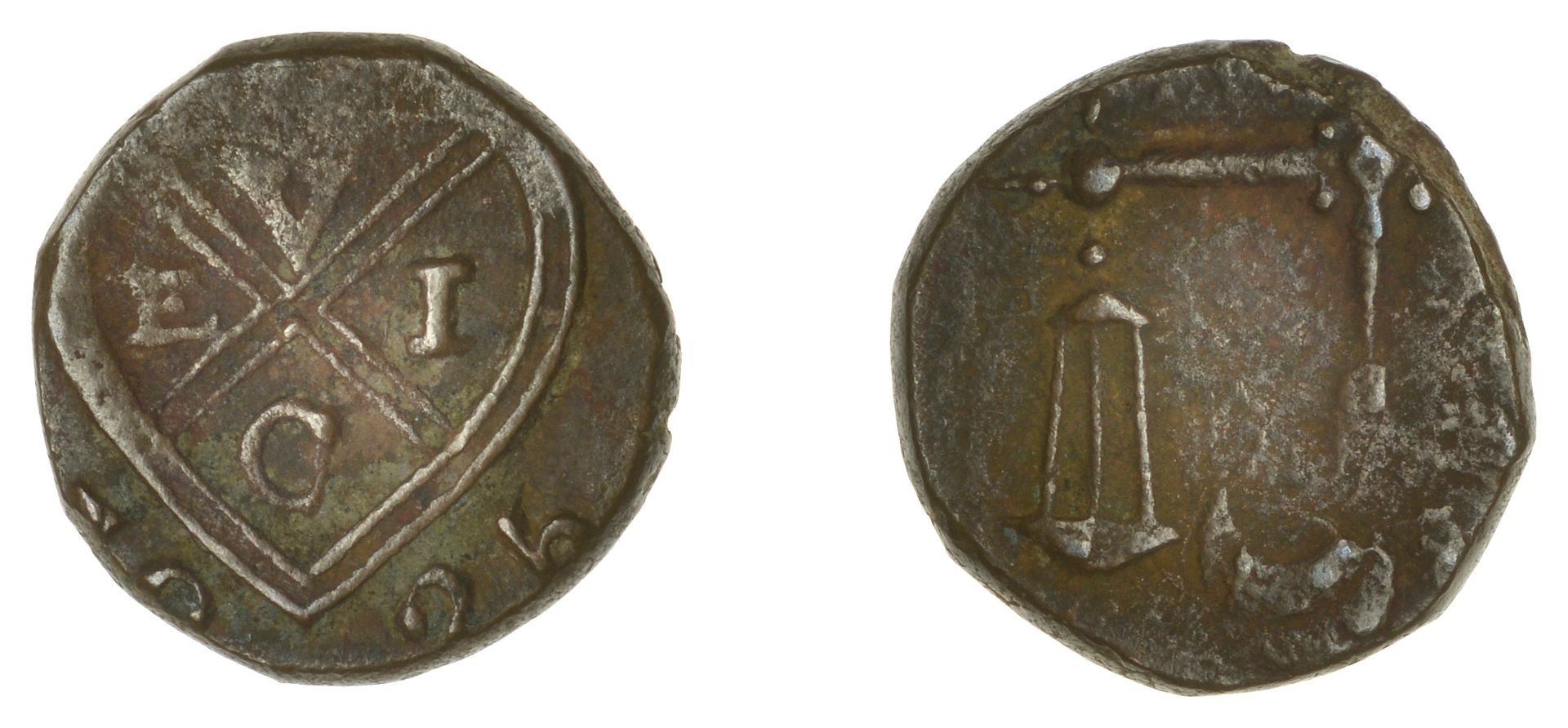 East India Company, Bombay Presidency, Later coinages: Local minting, copper Quarter-Pice, 1...