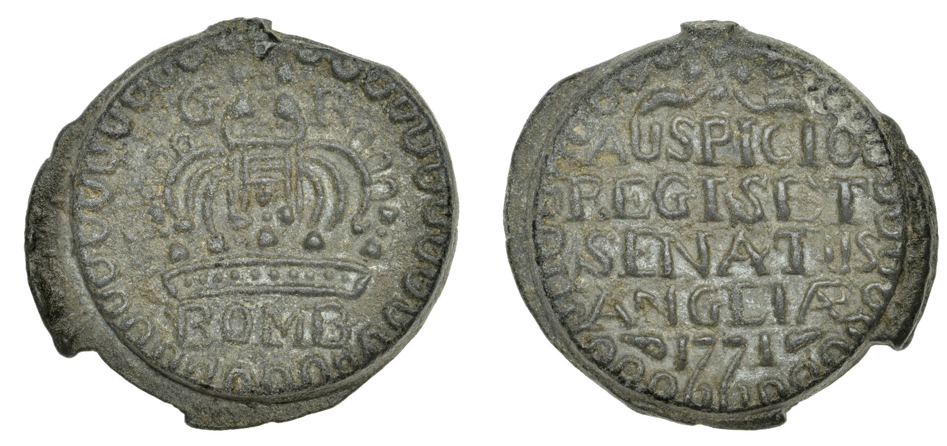 East India Company, Bombay Presidency, Early coinages: English design, zinc Double-Pice, 177...