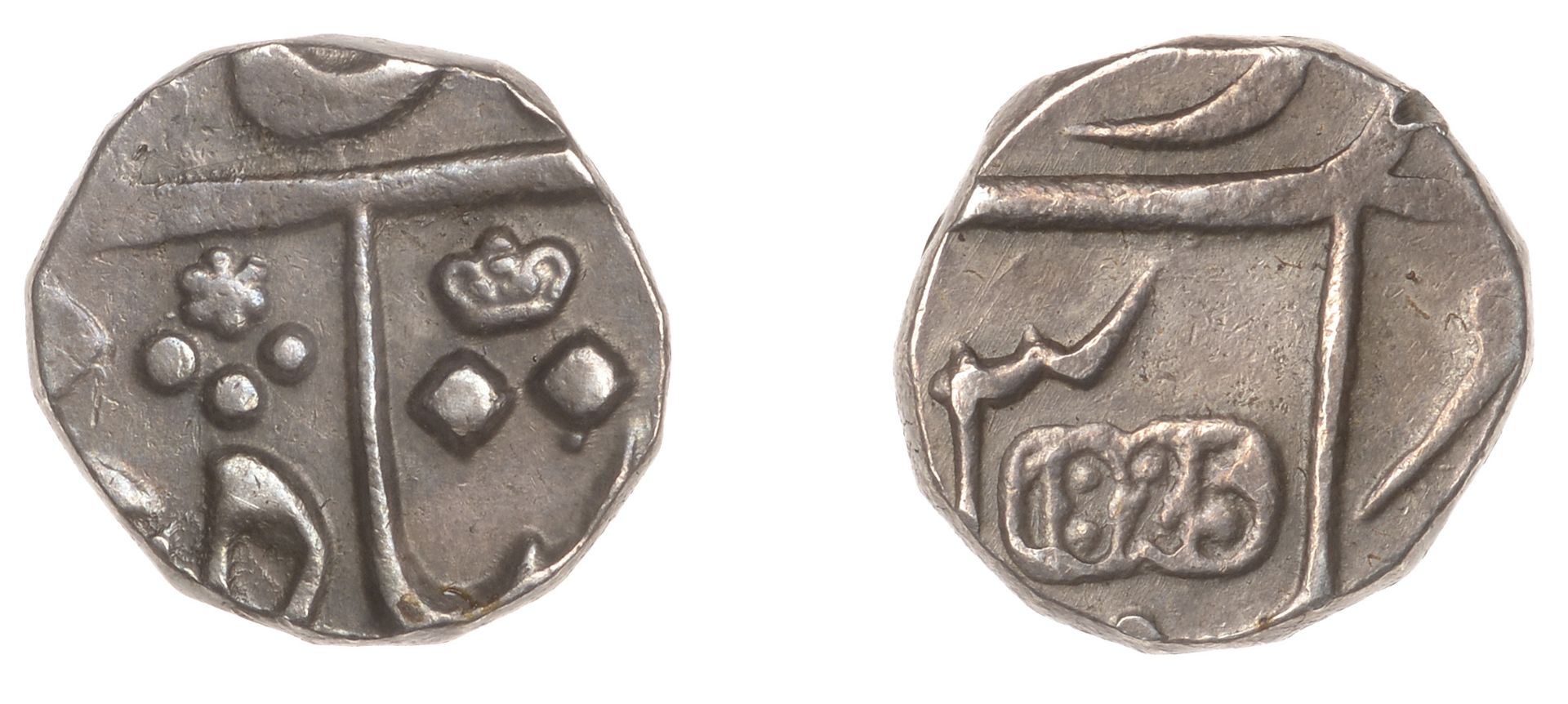 East India Company, Bombay Presidency, Later coinages: Moghul style, silver Quarter-Rupee, B...