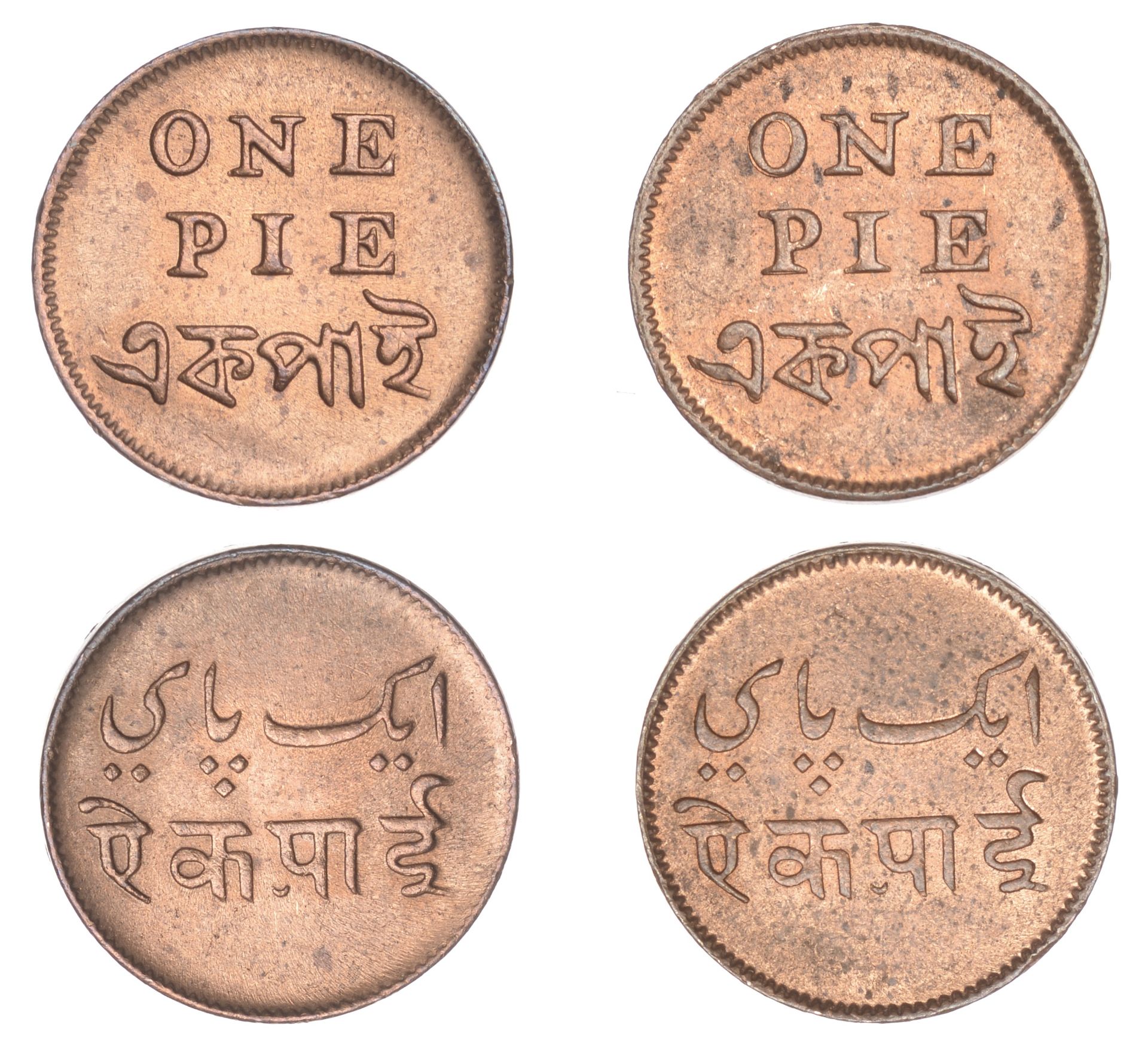 East India Company, Bengal Presidency, Calcutta Mint: Introduction of Steam, copper Pies (2)...