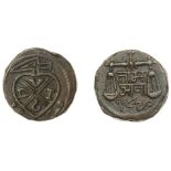 East India Company, Bombay Presidency, Southern Concan, copper Half-Anna, 1820, Bankot, bale...