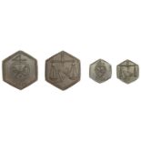 East India Company, Bengal Presidency, European Minting, Soho, hexagonal copper Pattern set,...