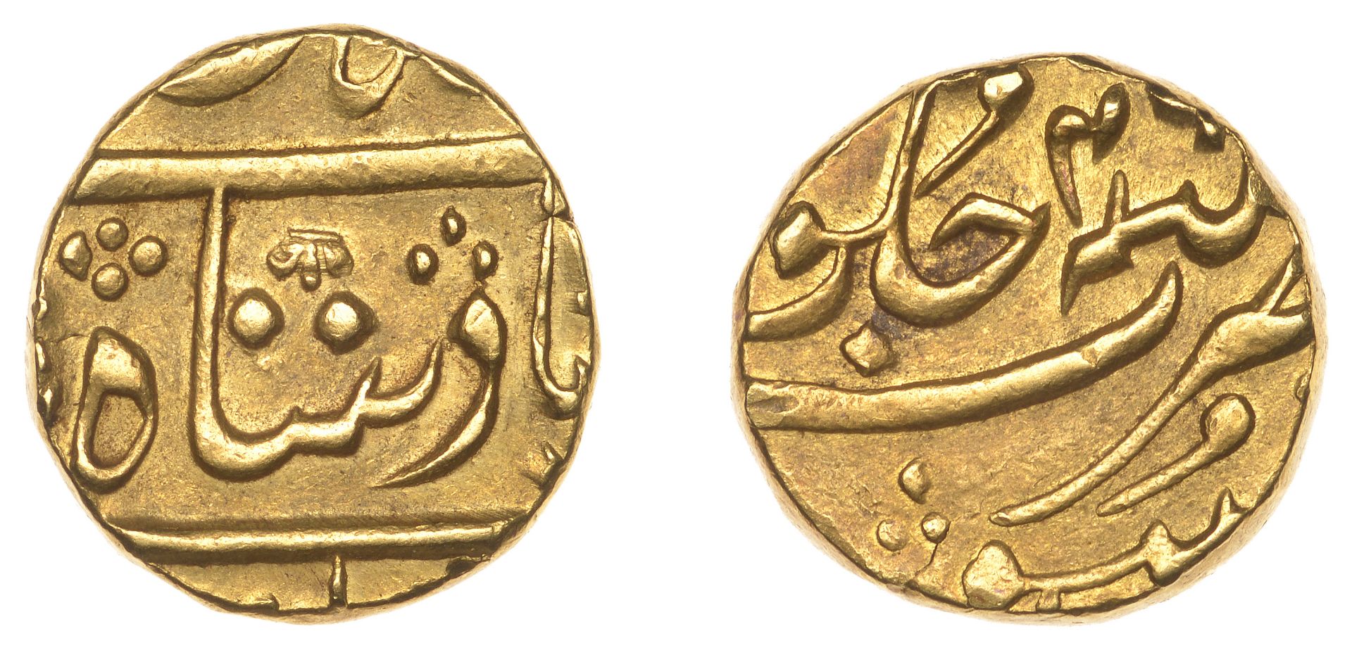 East India Company, Bombay Presidency, Later coinages: Moghul style, gold Mohur, Bombay [but...