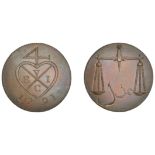 East India Company, Bombay Presidency, European Minting, 1791-4, Soho, copper Proof Pice or...
