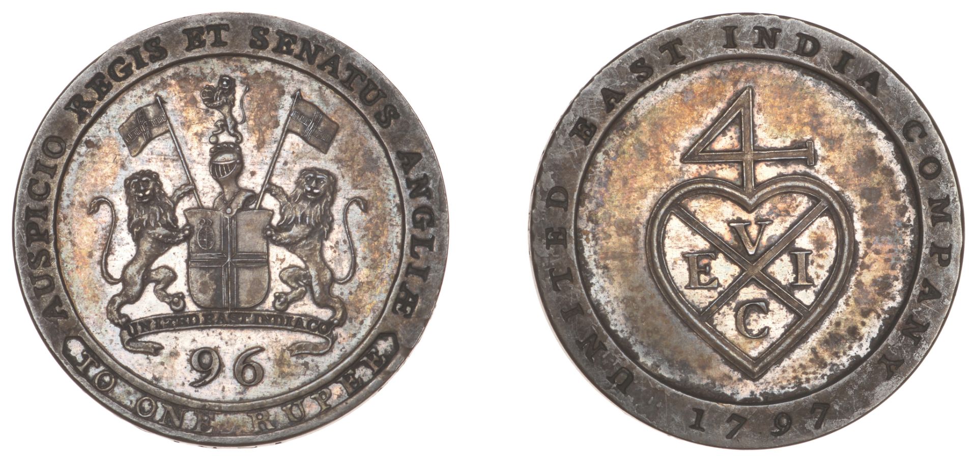 East India Company, Madras Presidency, Northern Circars: European style coinages, Soho, silv...