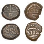 East India Company, Madras Presidency, Early coinages, copper Dudus or 10 Cash, first issue...