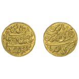 East India Company, Bengal Presidency, A jeweller's copy of a Murshidabad gold Half-Mohur, y...