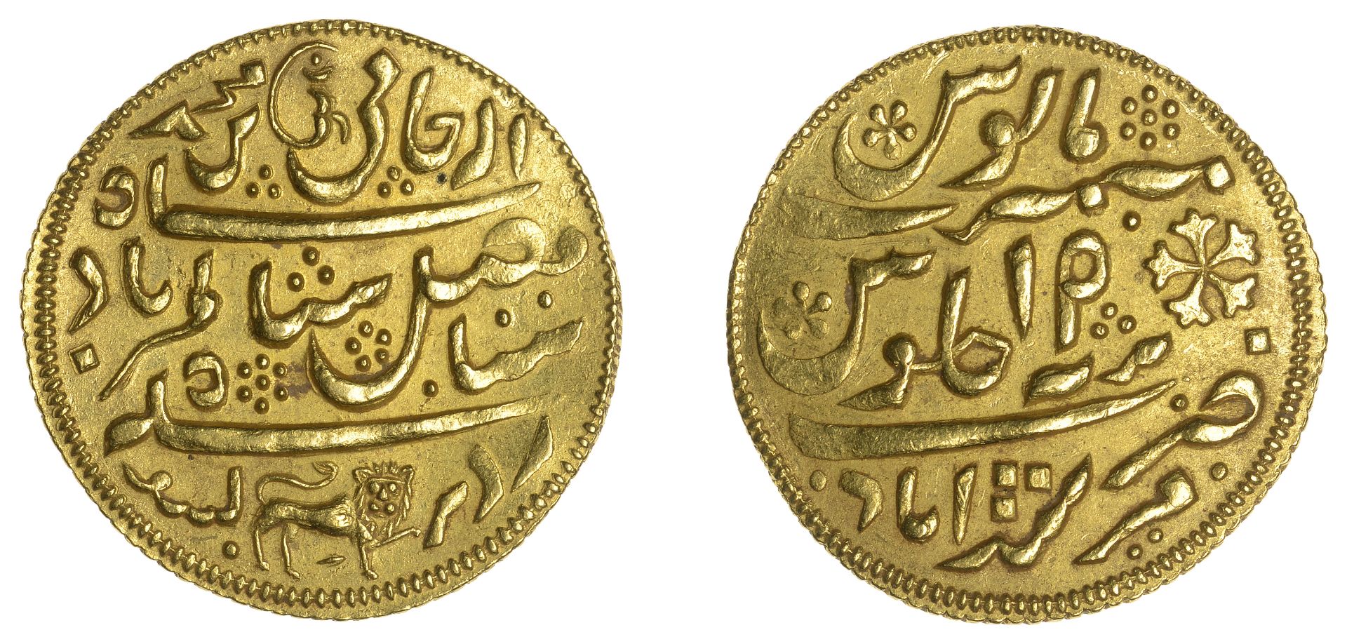 East India Company, Bengal Presidency, A jeweller's copy of a Murshidabad gold Mohur, yr 19,...