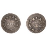 East India Company, Madras Presidency, Reformation 1807-18, silver Double Fanam, second issu...