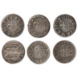 East India Company, Madras Presidency, Reformation 1807-18, silver Double Fanams, first issu...