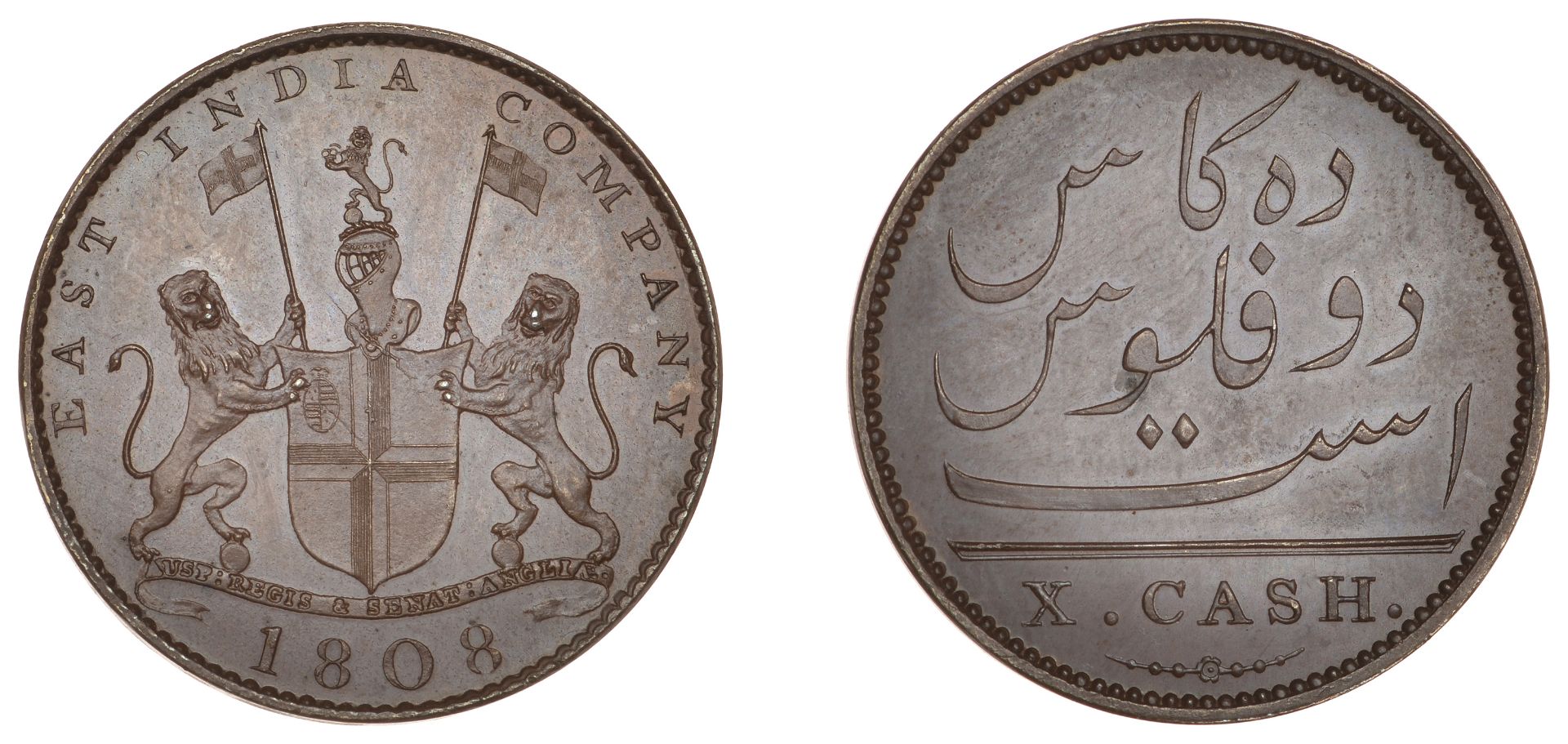 East India Company, Madras Presidency, European Minting, 1803-8, Soho, bronzed-copper Proof...