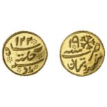 East India Company, Bengal Presidency, A jeweller's copy of a Murshidabad gold Quarter-Mohur...