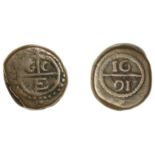 East India Company, Madras Presidency, Early coinages, copper Half-Dudu or 5 Cash, first iss...