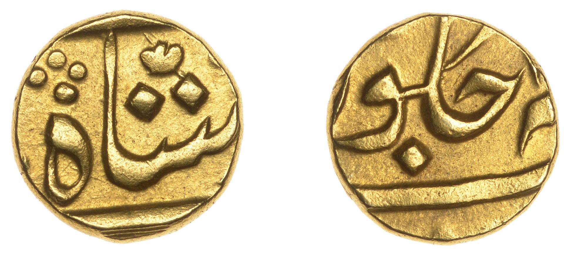 East India Company, Bombay Presidency, Later coinages: Moghul style, gold Panchia or Third-M...